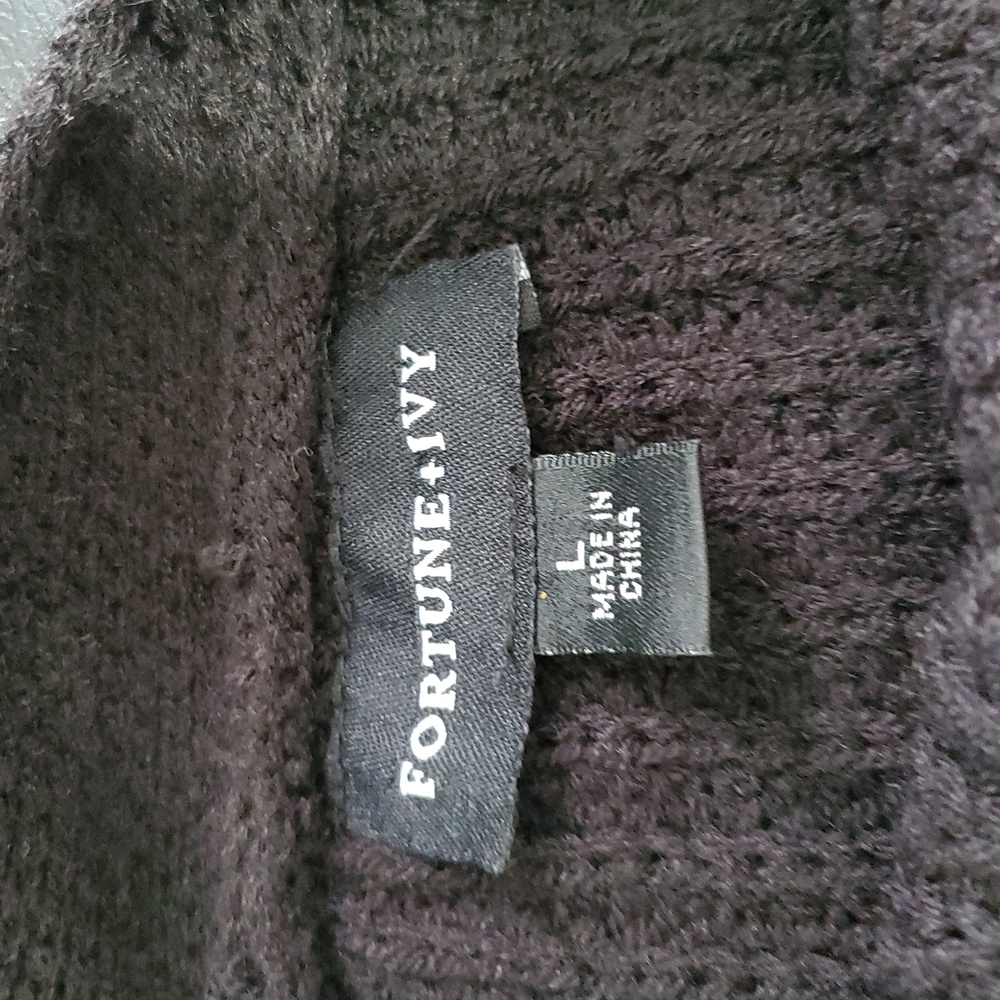 Fortune & Ivy Women's Colorblock Open Front Cardigan Sweater Size Large - Picture 9 of 12